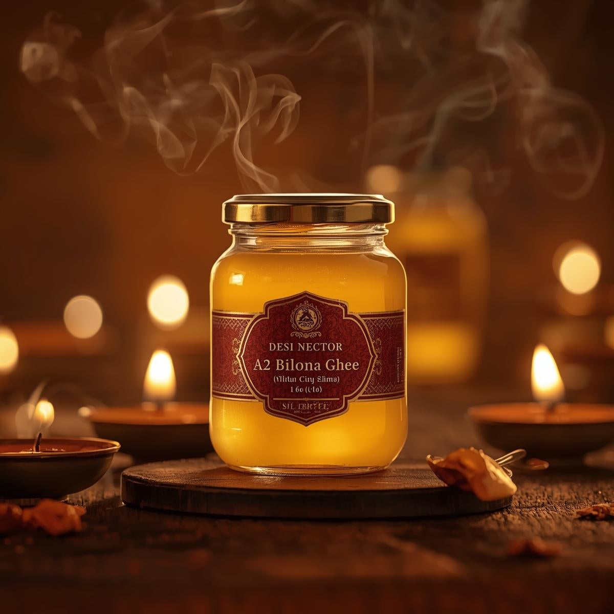 DESI NECTOR A2 BILONA  GHEE - COMBO ( 1 LITER & 500 ML )